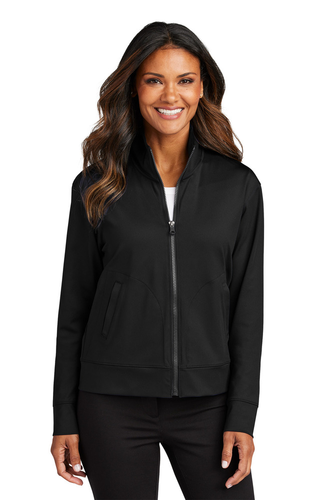 port authority lk881 ladies c-free ® double knit full-zip Front Fullsize