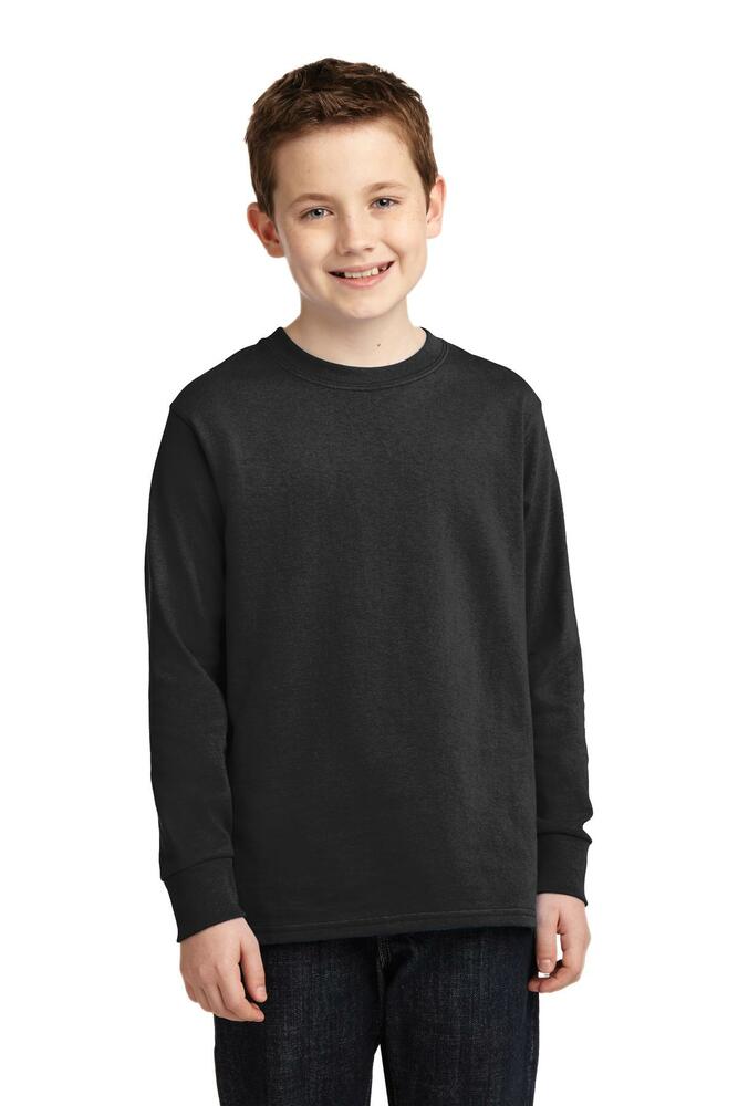 Port & Company PC54YLS Youth Long Sleeve Core Cotton Tee Front Fullsize"