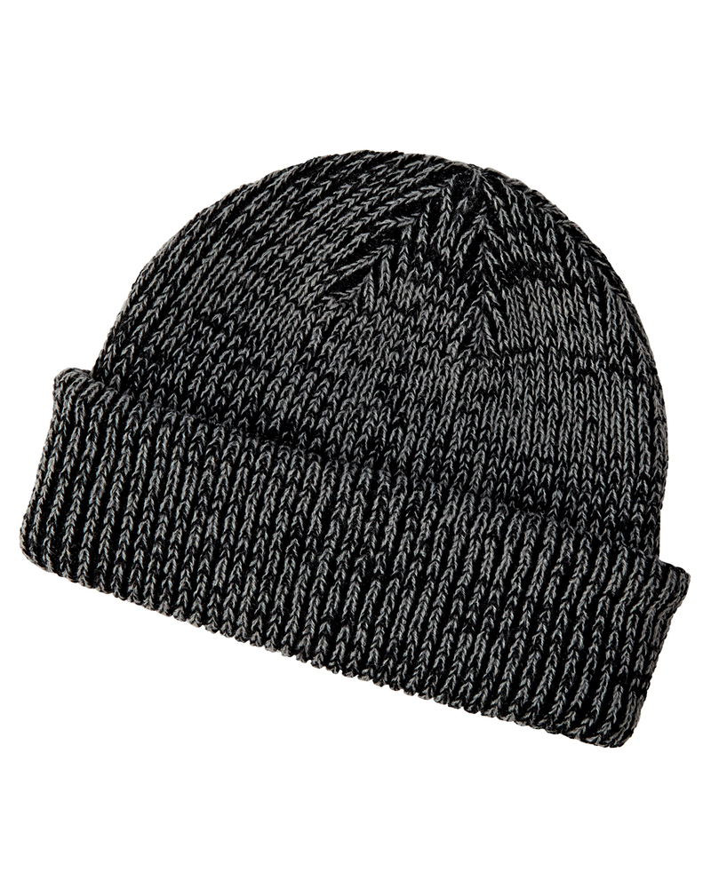 big accessories ba524 ribbed marled beanie Front Fullsize