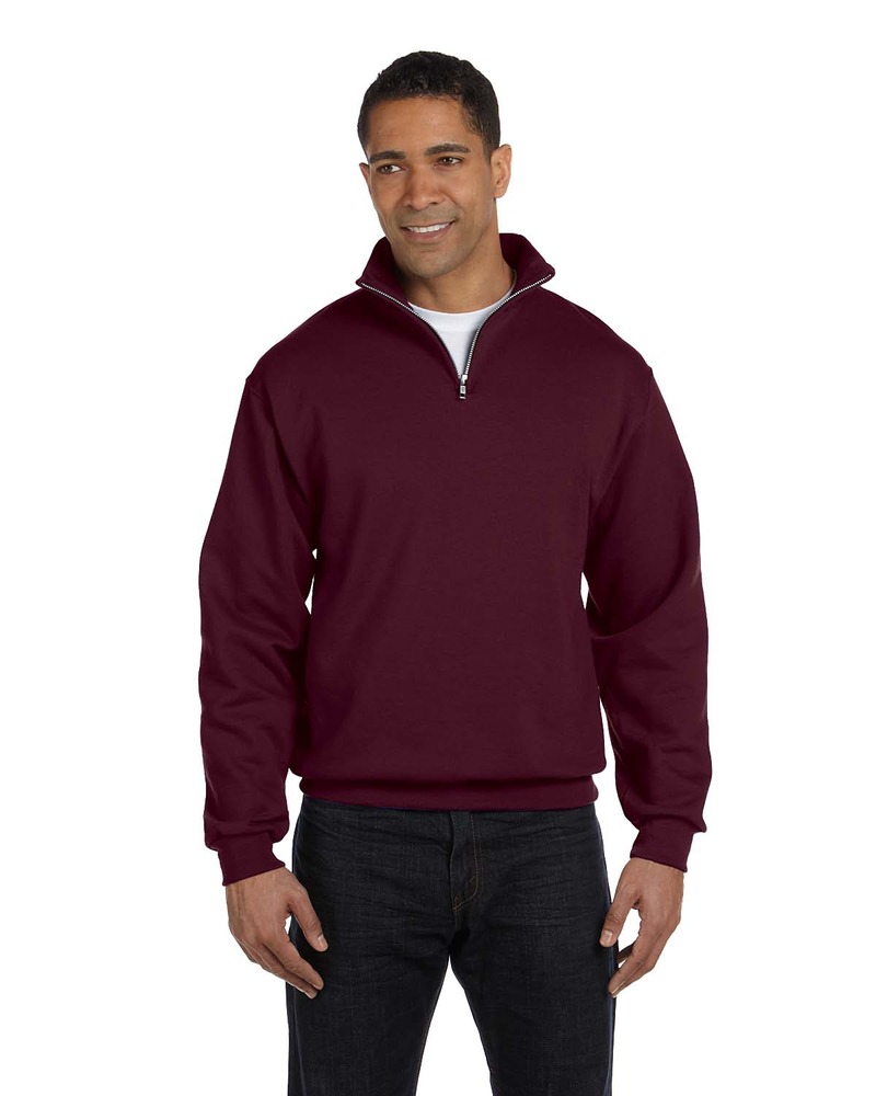 Jerzees 995M NuBlend ® 1/4-Zip Cadet Collar Sweatshirt Front Fullsize"