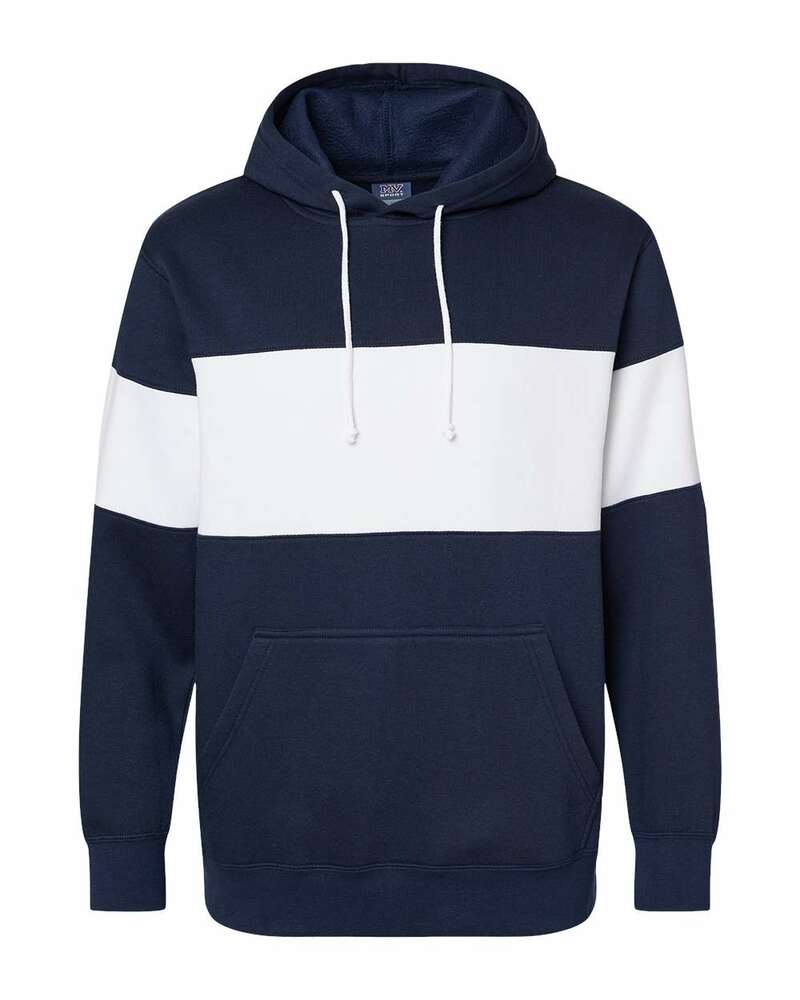 mv sport 22709 classic fleece colorblocked hooded sweatshirt Front Fullsize