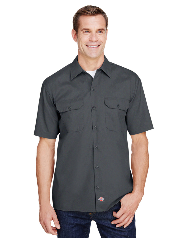 Dickies WS675 | Men's FLEX Relaxed Fit Short-Sleeve Twill Work Shirt ...