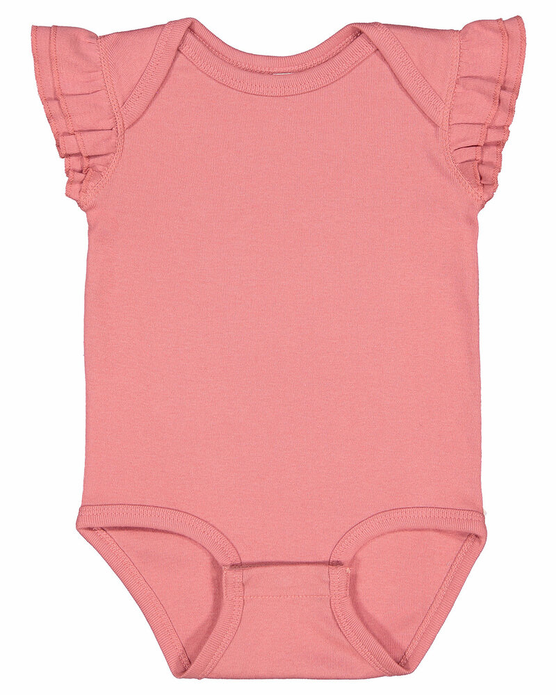 rabbit skins 4439 infant flutter sleeve bodysuit Front Fullsize