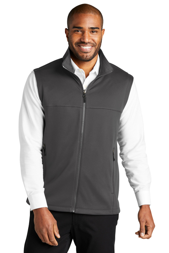 port authority f906 collective smooth fleece vest Front Fullsize