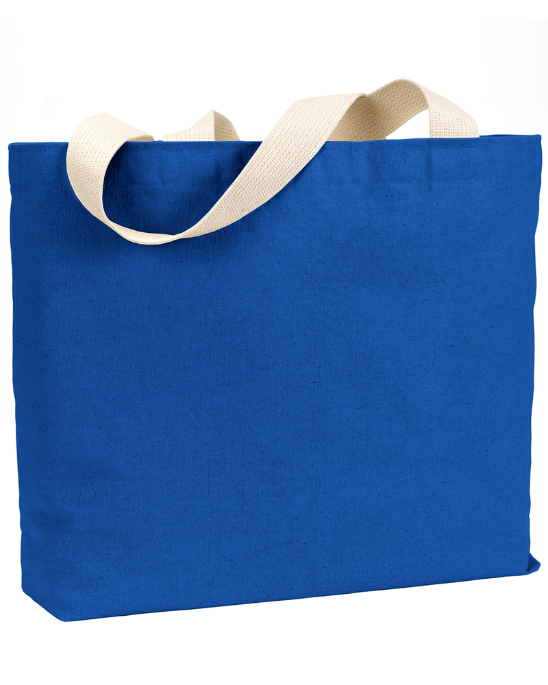 bayside bs600 12 oz., cotton canvas jumbo tote Front Fullsize