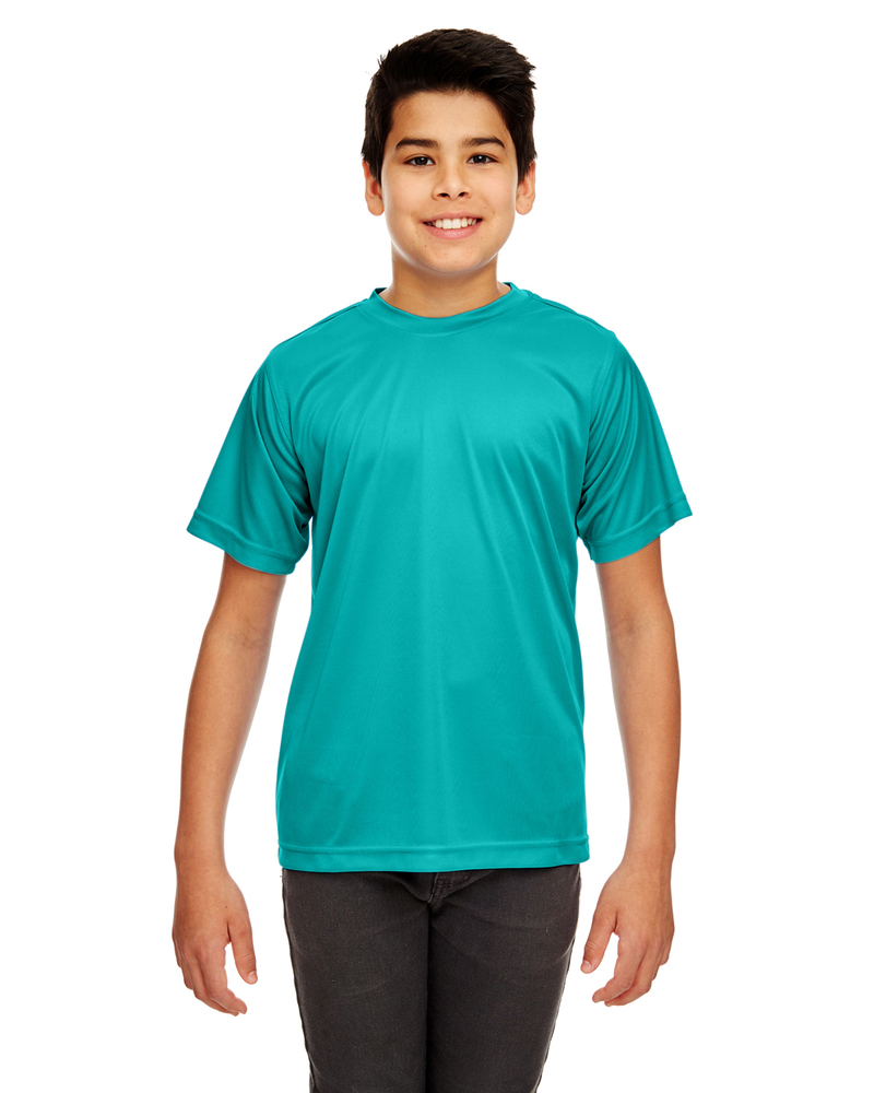 UltraClub 8420Y Youth Cool & Dry Sport Performance Interlock T-Shirt Front Fullsize"