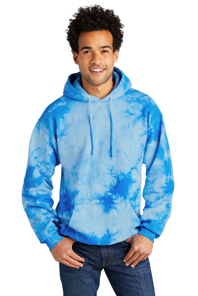 port & company pc144 crystal tie-dye pullover hoodie Front Fullsize