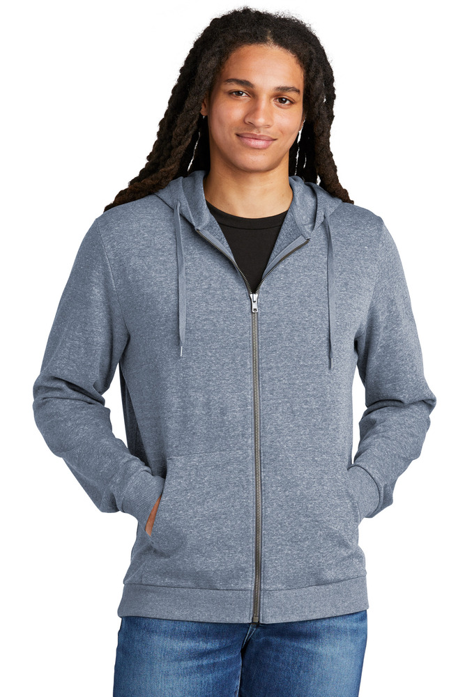 District DT1302 Perfect Tri ® Fleece Full-Zip Hoodie Front Fullsize"