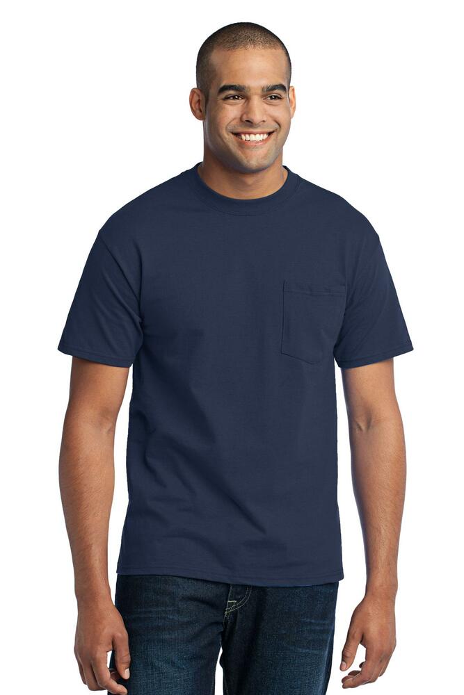 Port & Company PC55P Core Blend Pocket Tee Front Fullsize"