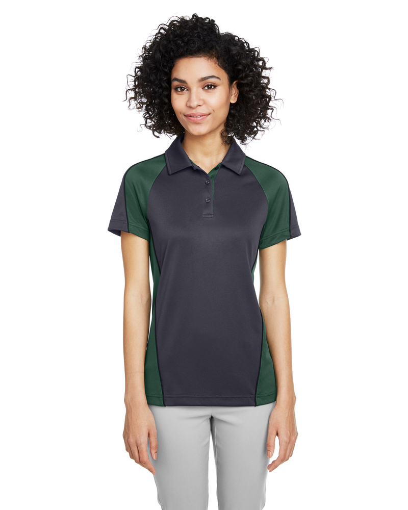 Harriton M385W Ladies' Advantage Snag Protection Plus IL Colorblock Polo Front Fullsize"