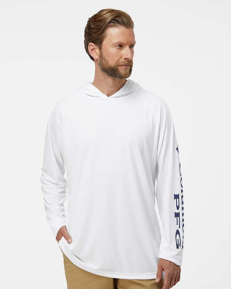 columbia 212482 pfg terminal tackle™ hooded long sleeve t-shirt Front Fullsize