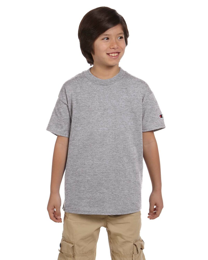 Champion T435 Youth 6.1 oz. Short-Sleeve T-Shirt Front Fullsize"