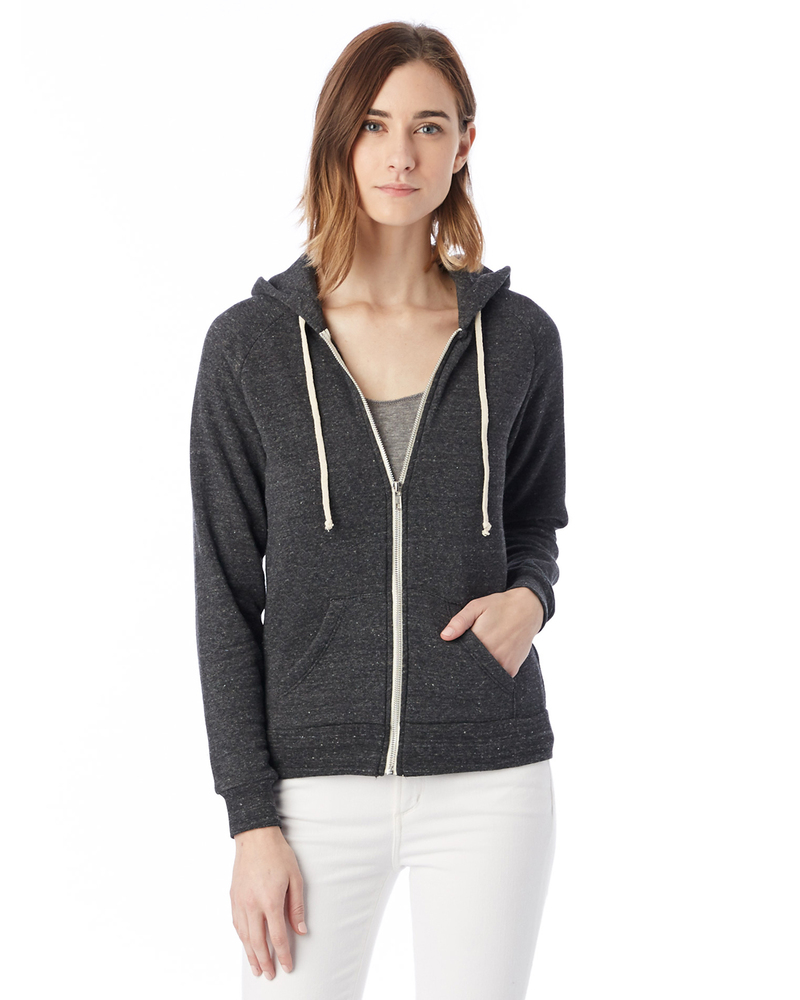 alternative 09573f2 women's adrian eco ™ -fleece zip hoodie Front Fullsize