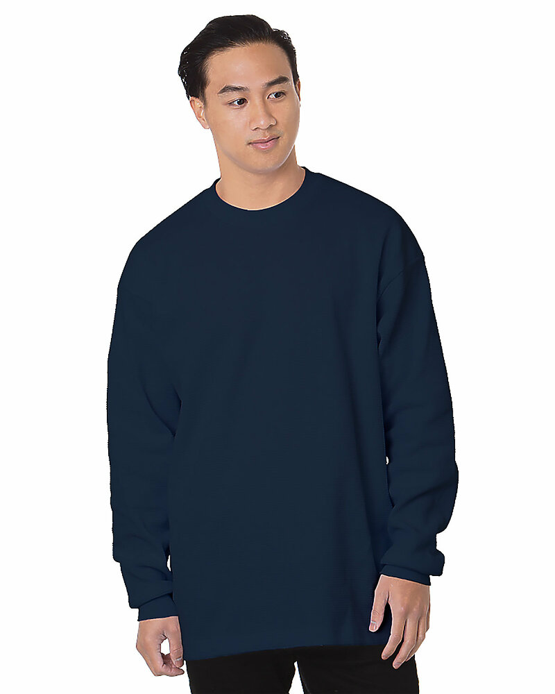 bayside 8205 heavyweight waffle knit long-sleeve thermal Front Fullsize