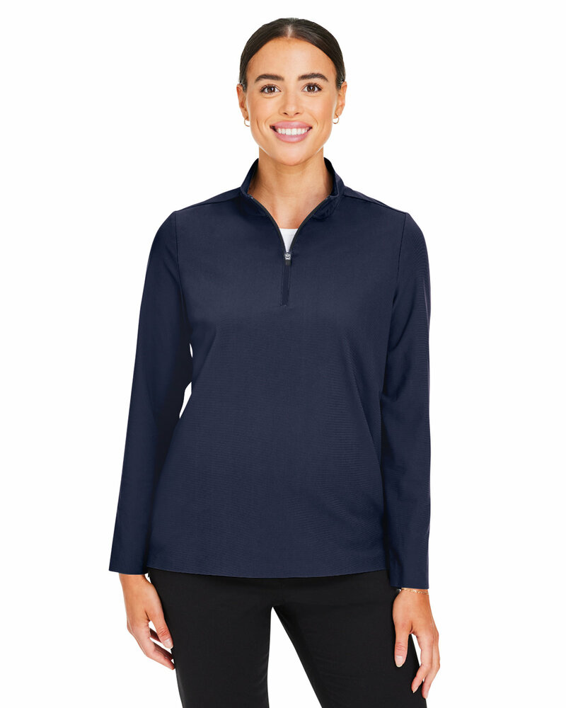 Devon & Jones DG410W Crownlux Performance® Ladies' Windsor Welded Quarter-Zip Front Fullsize"