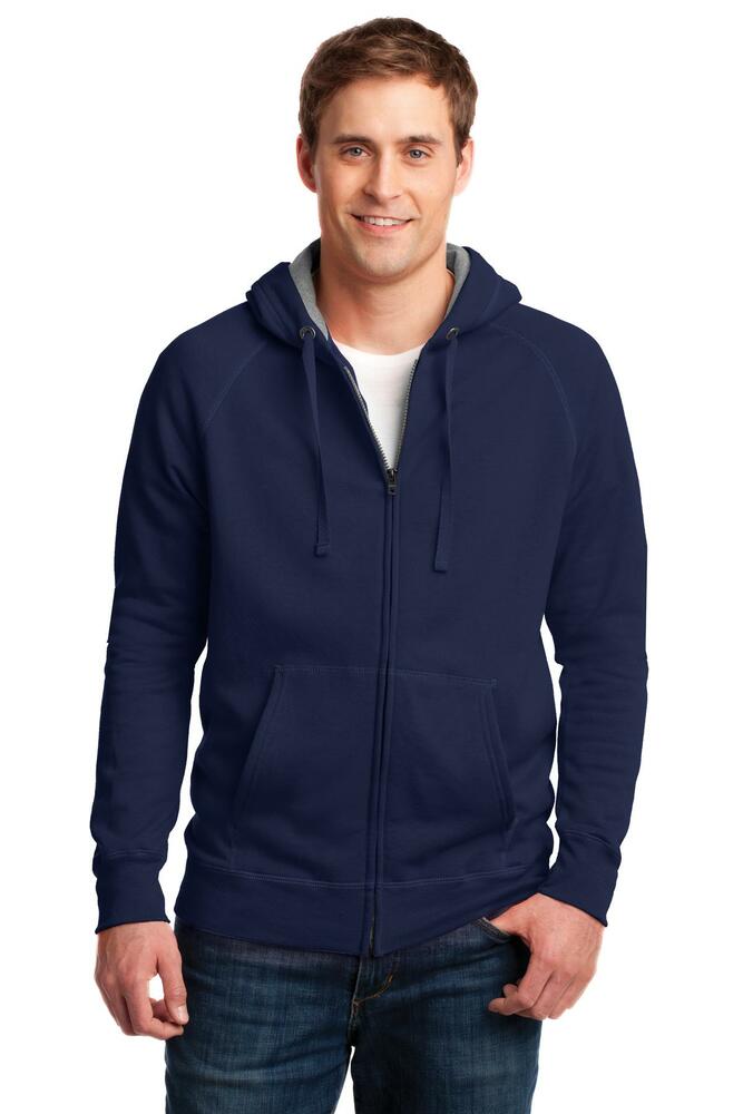 hanes n280 nano full-zip hooded sweatshirt Front Fullsize