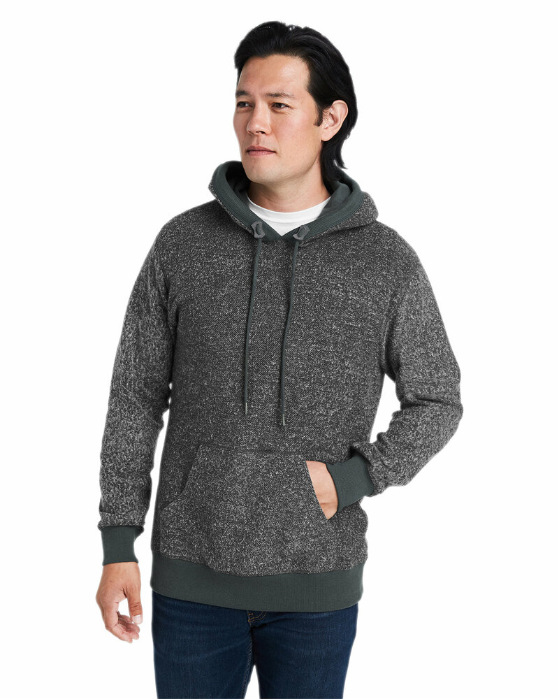 j america 8711ja unisex aspen fleece pullover hooded sweatshirt Front Fullsize