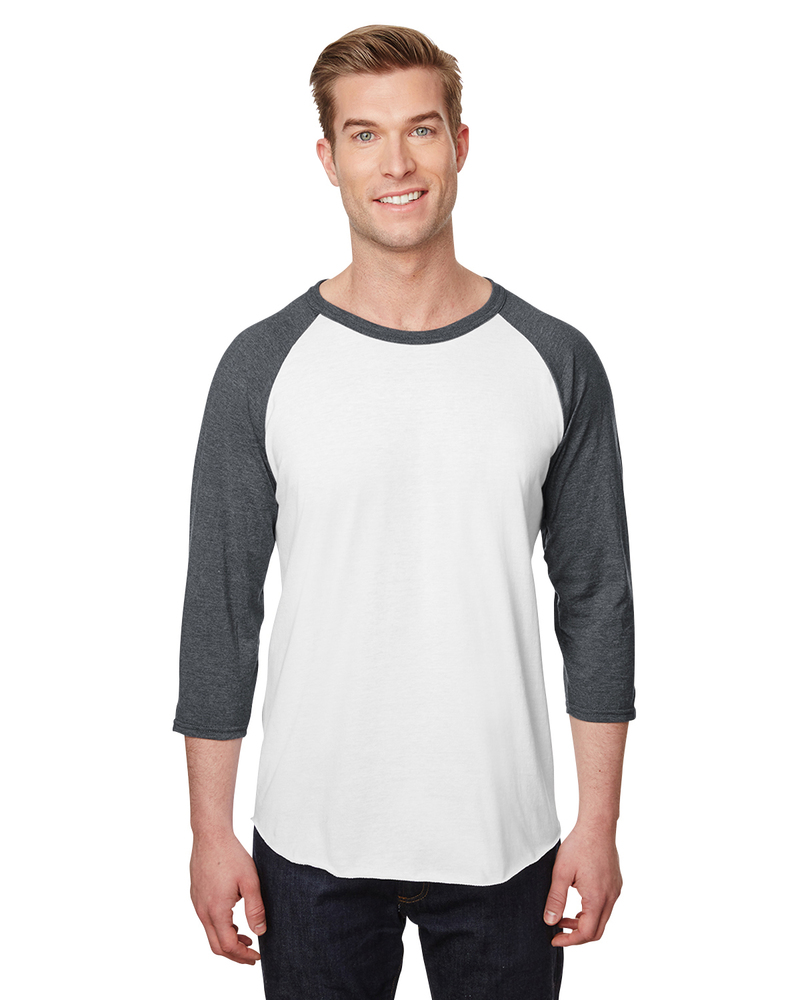 Jerzees 560RR Unisex Premium Blend Ring-Spun 3/4 Sleeve Raglan T-Shirt Front Fullsize"