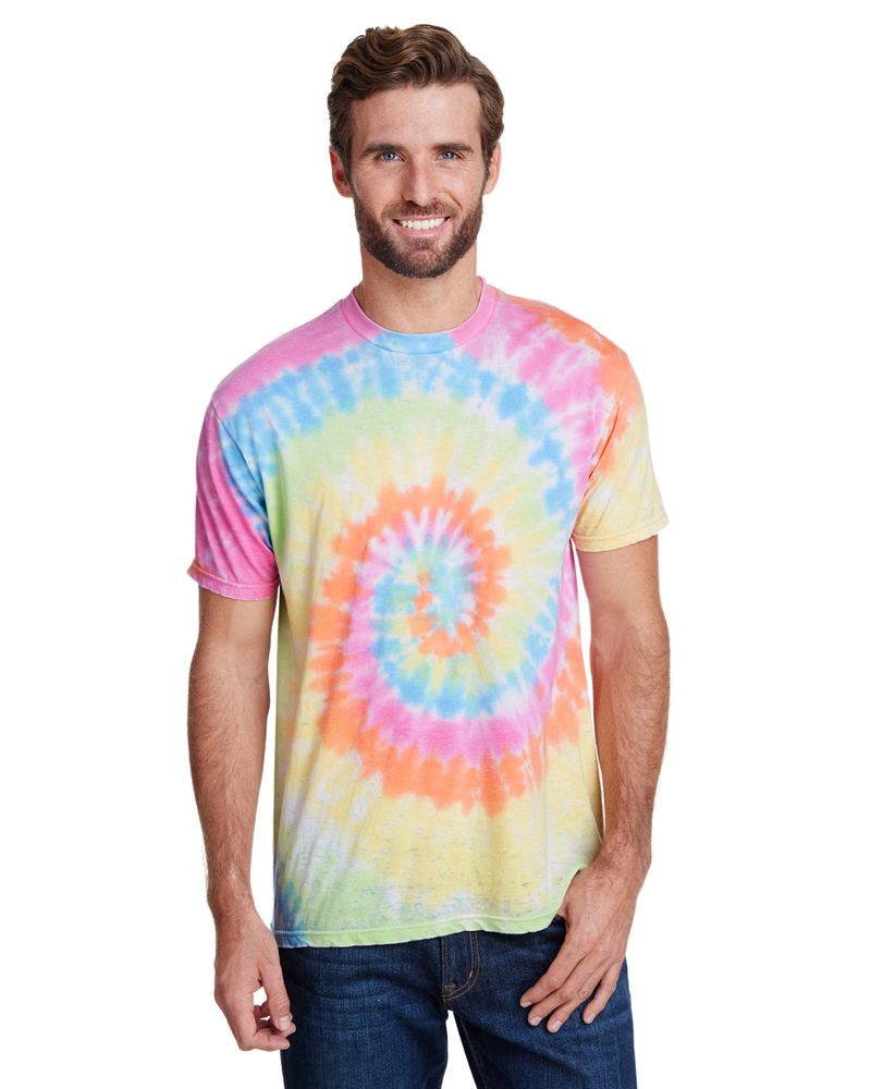 tie-dye cd1090 adult burnout festival t-shirt Front Fullsize