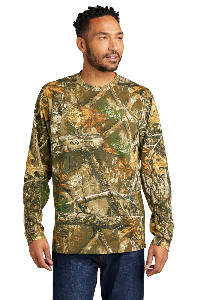russell outdoors ru100lsp realtree ® long sleeve pocket tee Front Fullsize