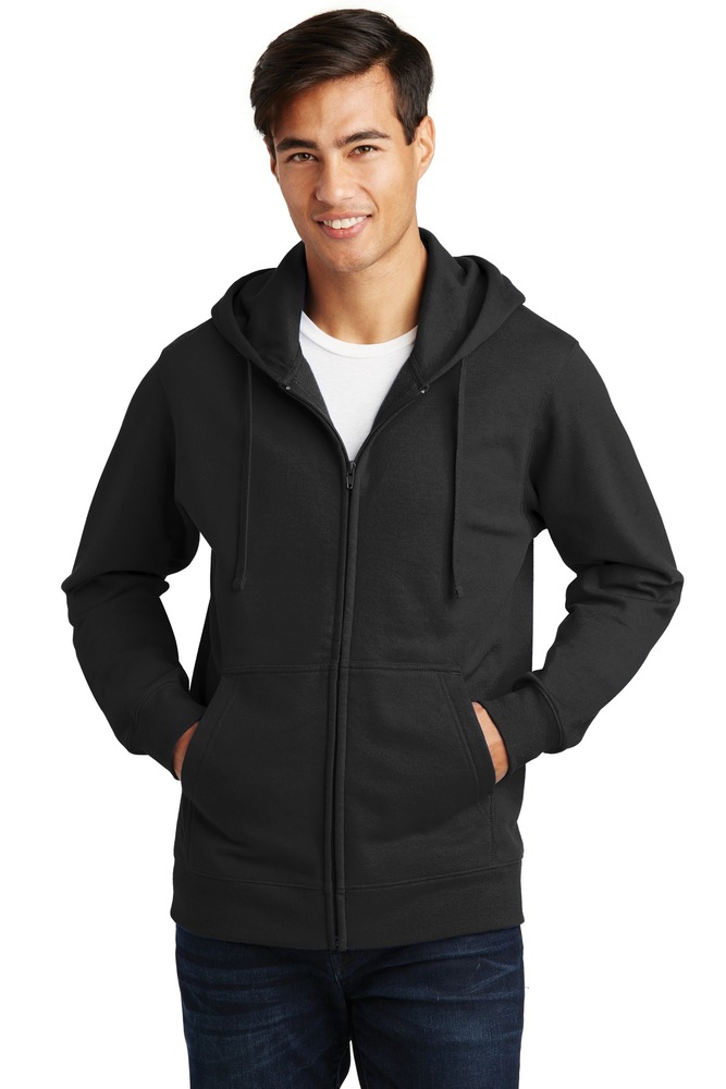 port & company pc850zh fan favorite fleece full-zip hooded sweatshirt Front Fullsize