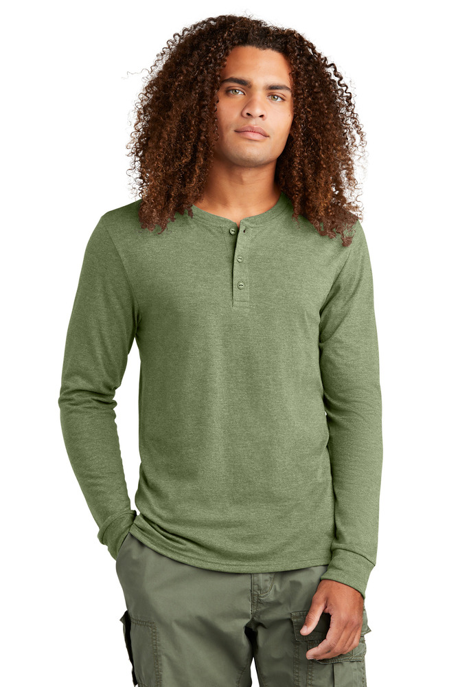 district dt145 perfect tri ® long sleeve henley Front Fullsize