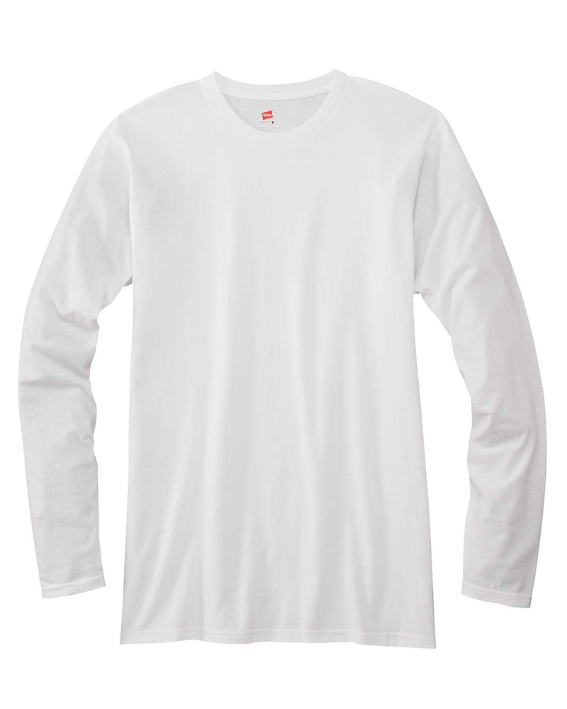 Hanes 498L Adult Perfect-T Long-Sleeve T-Shirt Front Fullsize"