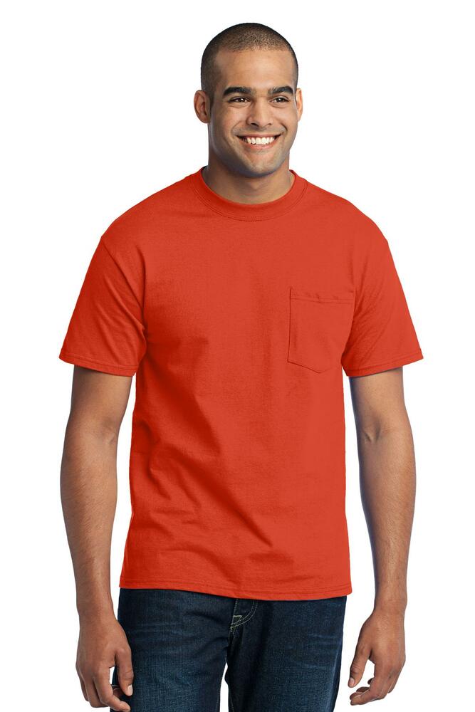 Port & Company PC55P Core Blend Pocket Tee Front Fullsize"