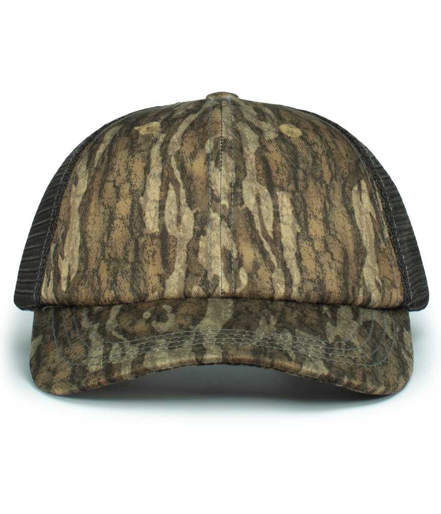 Pacific Headwear P640 VINTAGE MOSSY OAK® TRUCKER CAP Front Fullsize"