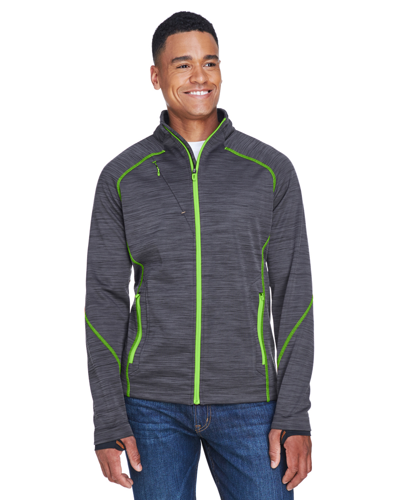 North End 88697 Men's Flux Mélange Bonded Fleece Jacket Front Fullsize"