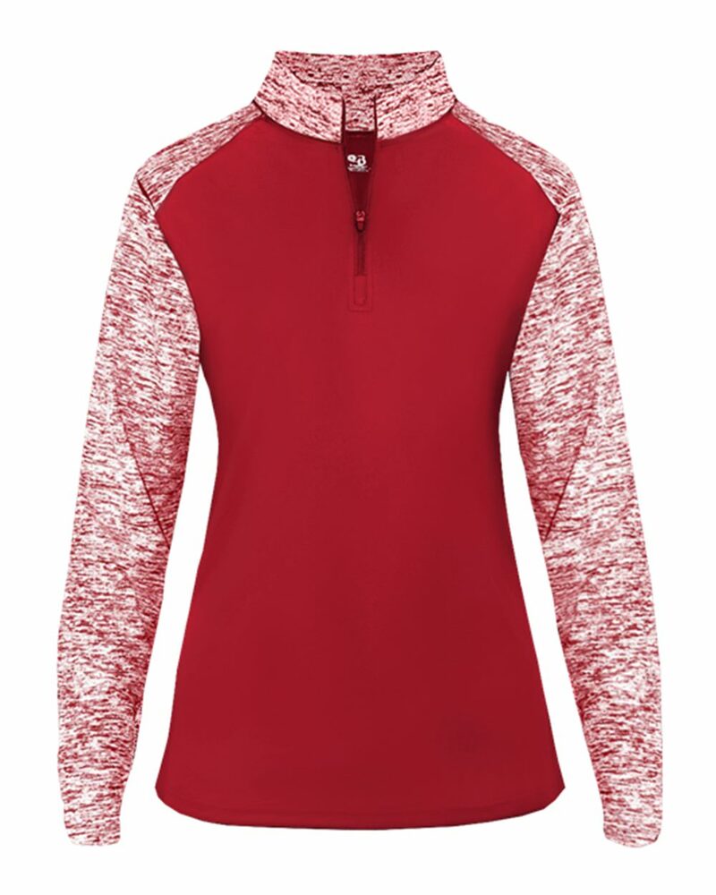 Badger Sport 4198 Sport Blend Women's 1/4 Zip Front Fullsize"