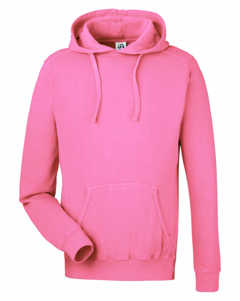 J America 8730JA Unisex Pigment Dyed Fleece Hooded Sweatshirt Front Fullsize"