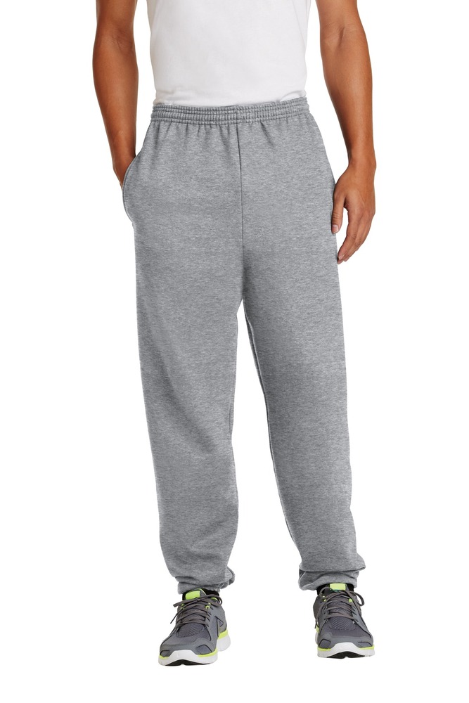 port & company pc90p essential fleece sweatpant with pockets Front Fullsize