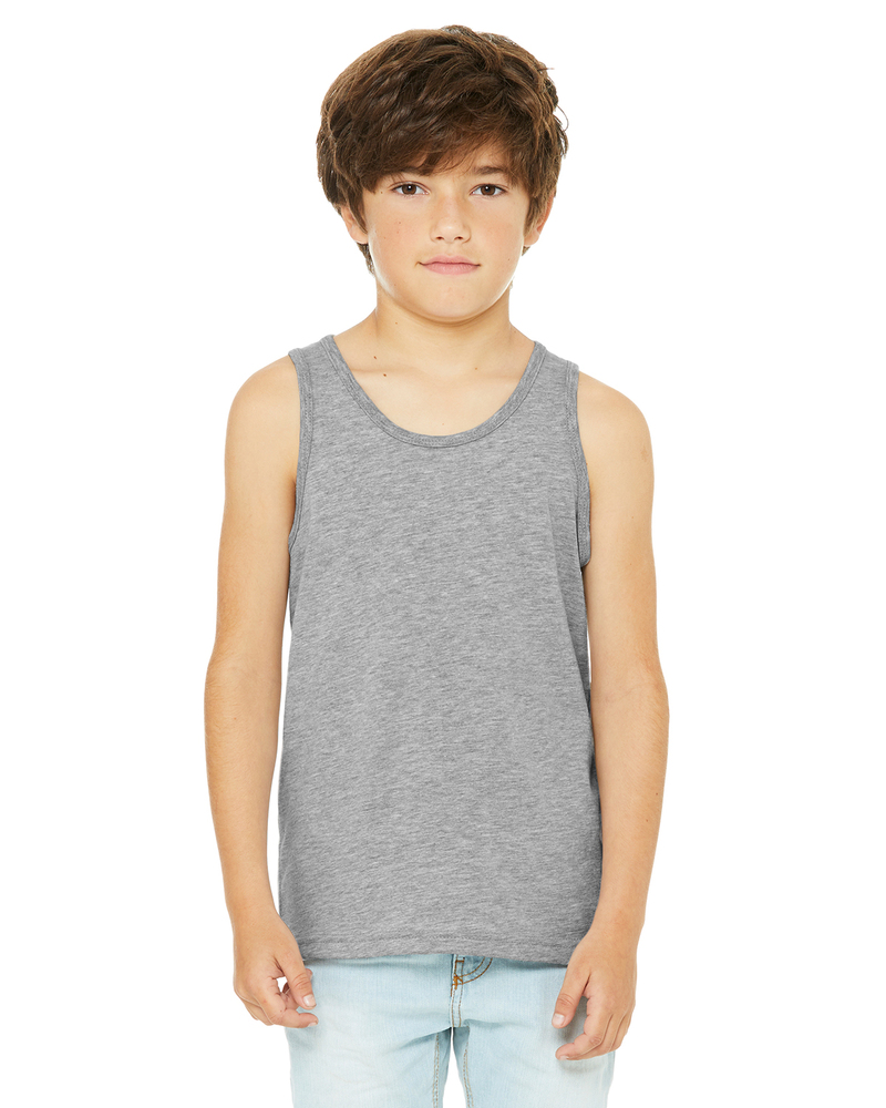 bella + canvas 3480y youth jersey tank Front Fullsize