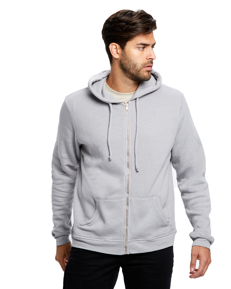 us blanks us8010 unisex heavyweight loop terry full-zip hooded sweatshirt Front Fullsize