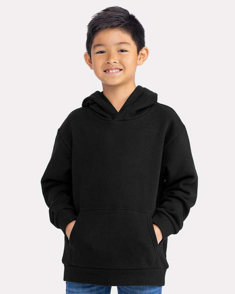 next level 9113 youth fleece pullover hooded sweatshirt Front Fullsize