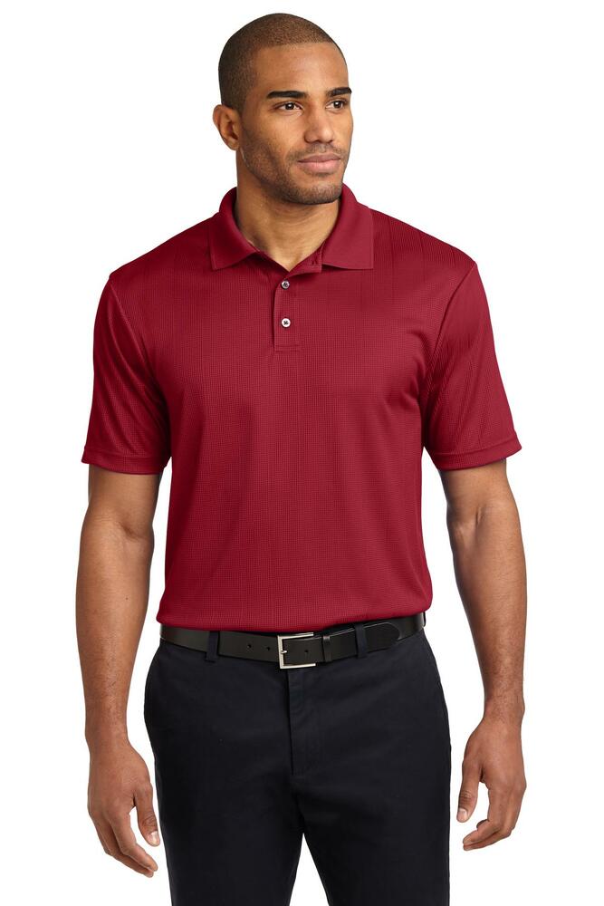 port authority k528 performance fine jacquard polo Front Fullsize