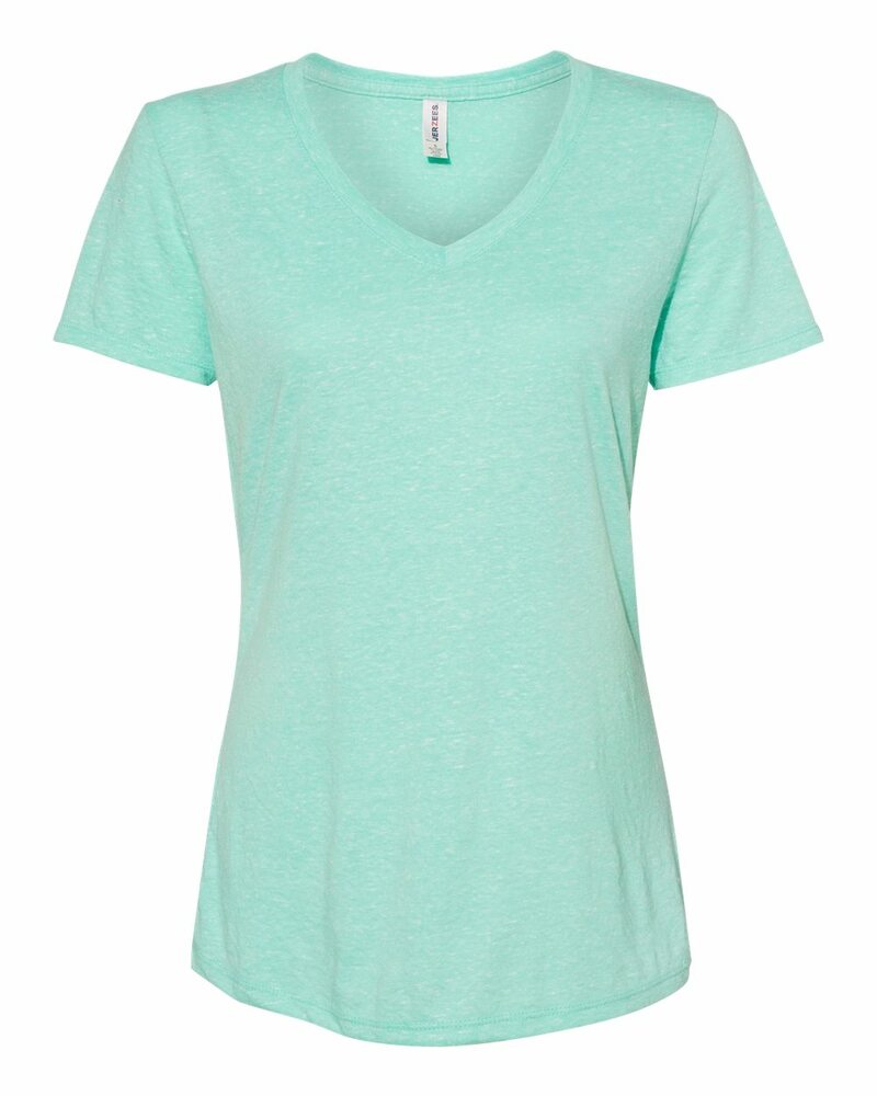 Jerzees 88WVR | Women's Snow Heather Jersey V-Neck | ShirtSpace