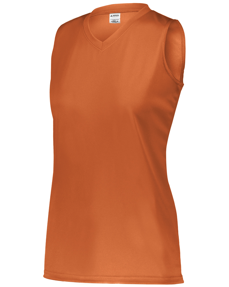 Augusta Sportswear 4795 Girls Attain Wicking Sleeveless Jersey Front Fullsize"