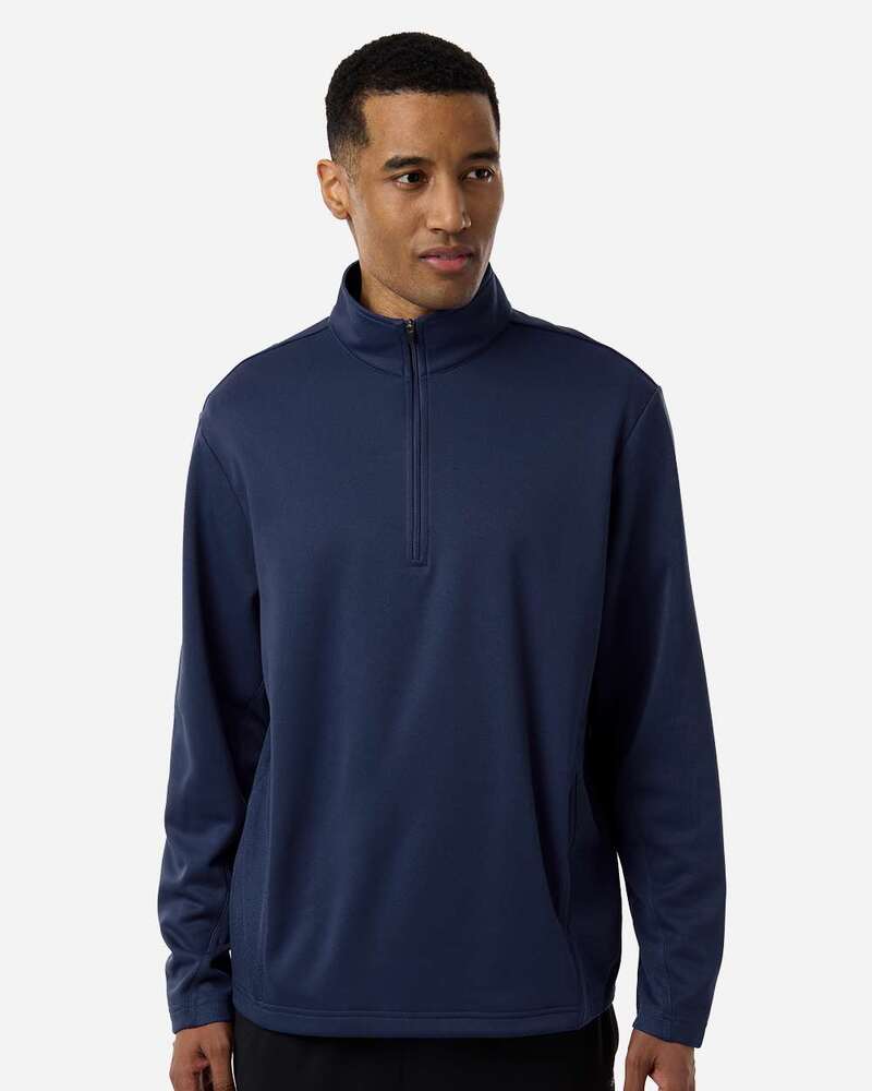 Team 365 TT401 Unisex Squad Cadet Quarter-Zip Tech Fleece Pullover Front Fullsize"