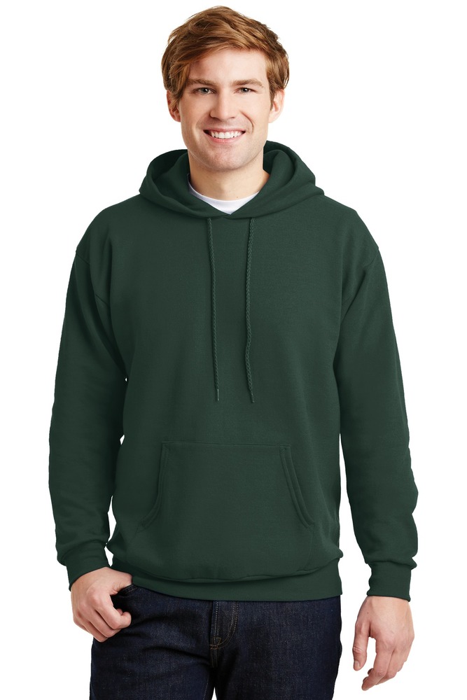 Hanes P170 Unisex Ecosmart® 50/50 Pullover Hooded Sweatshirt Front Fullsize"