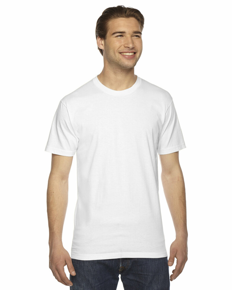 american apparel 2001 unisex fine jersey short-sleeve t-shirt Front Fullsize