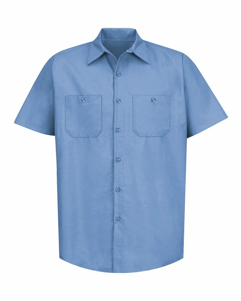 Red Kap SP24 Short Sleeve Industrial Work Shirt Front Fullsize"