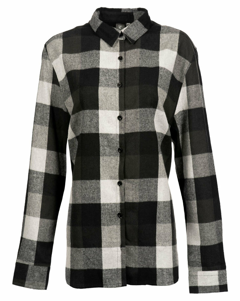 burnside 5215 ladies' boyfriend flannel Front Fullsize