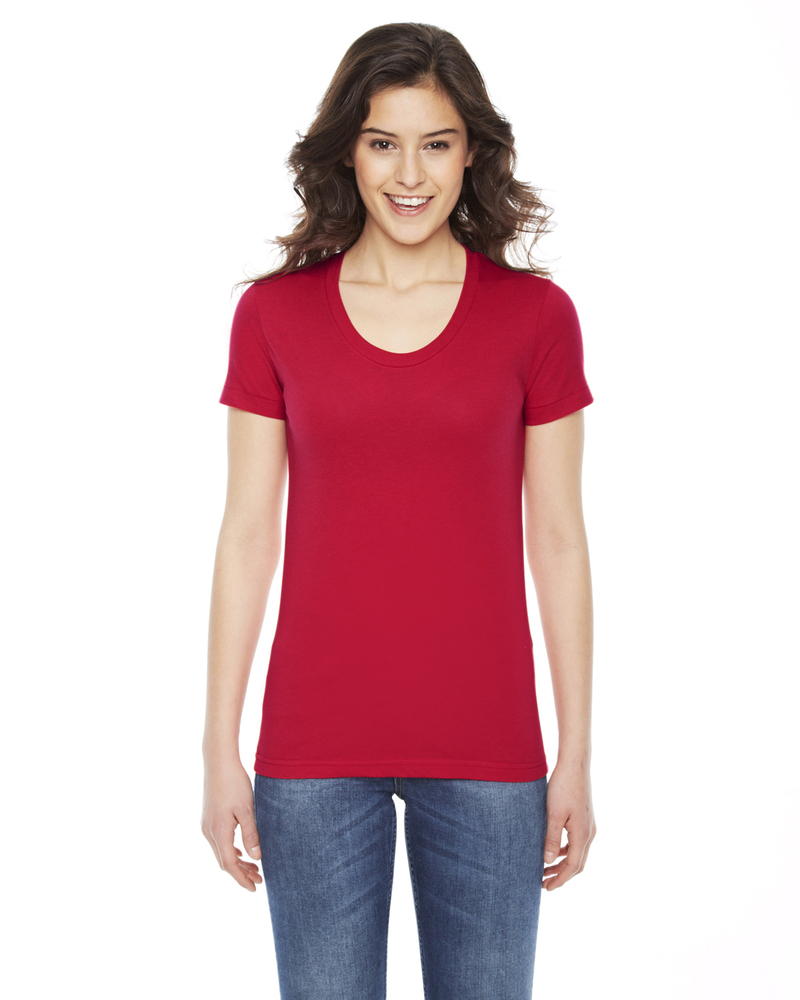 American Apparel BB301W Ladies' Poly-Cotton Short-Sleeve Crewneck Front Fullsize"