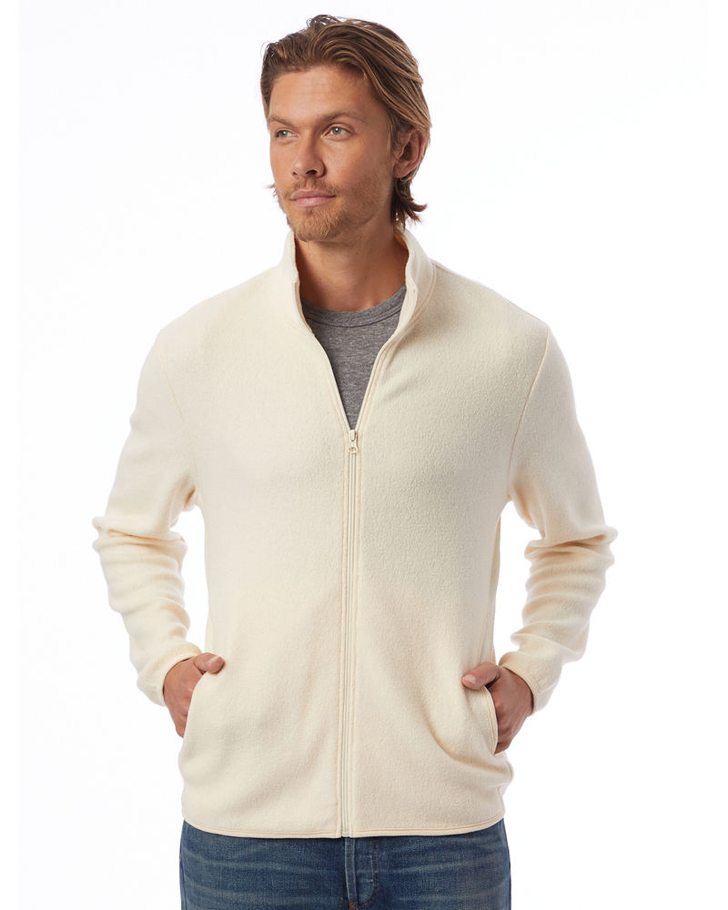 alternative 43262rt adult full zip fleece jacket Front Fullsize