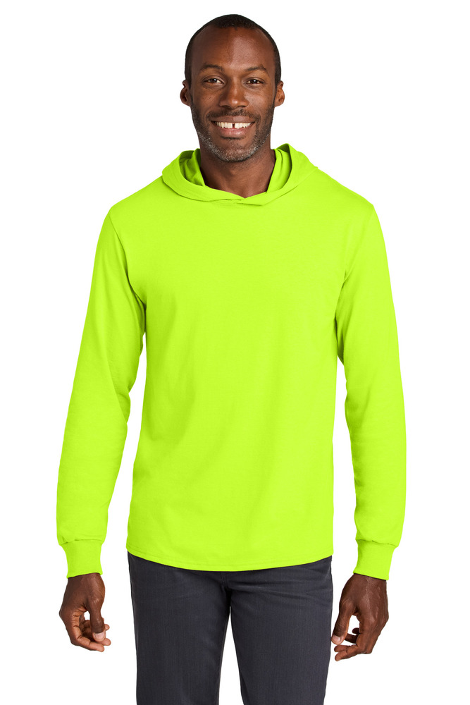 jerzees 363lh classics ™ unisex cotton long sleeve hooded t-shirt Front Fullsize
