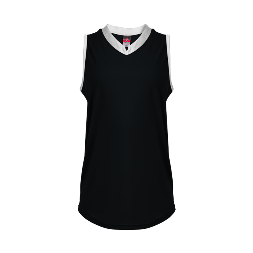 Alleson Athletic A00409 Girls' Slide Fastpitch V Neck Sleeveless Jersey Front Fullsize"