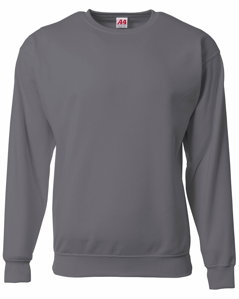 a4 n4275 men's sprint tech fleece crewneck sweatshirt Front Fullsize
