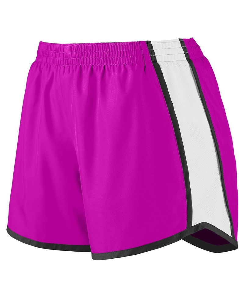 augusta sportswear 1266 girls pulse team shorts Front Fullsize